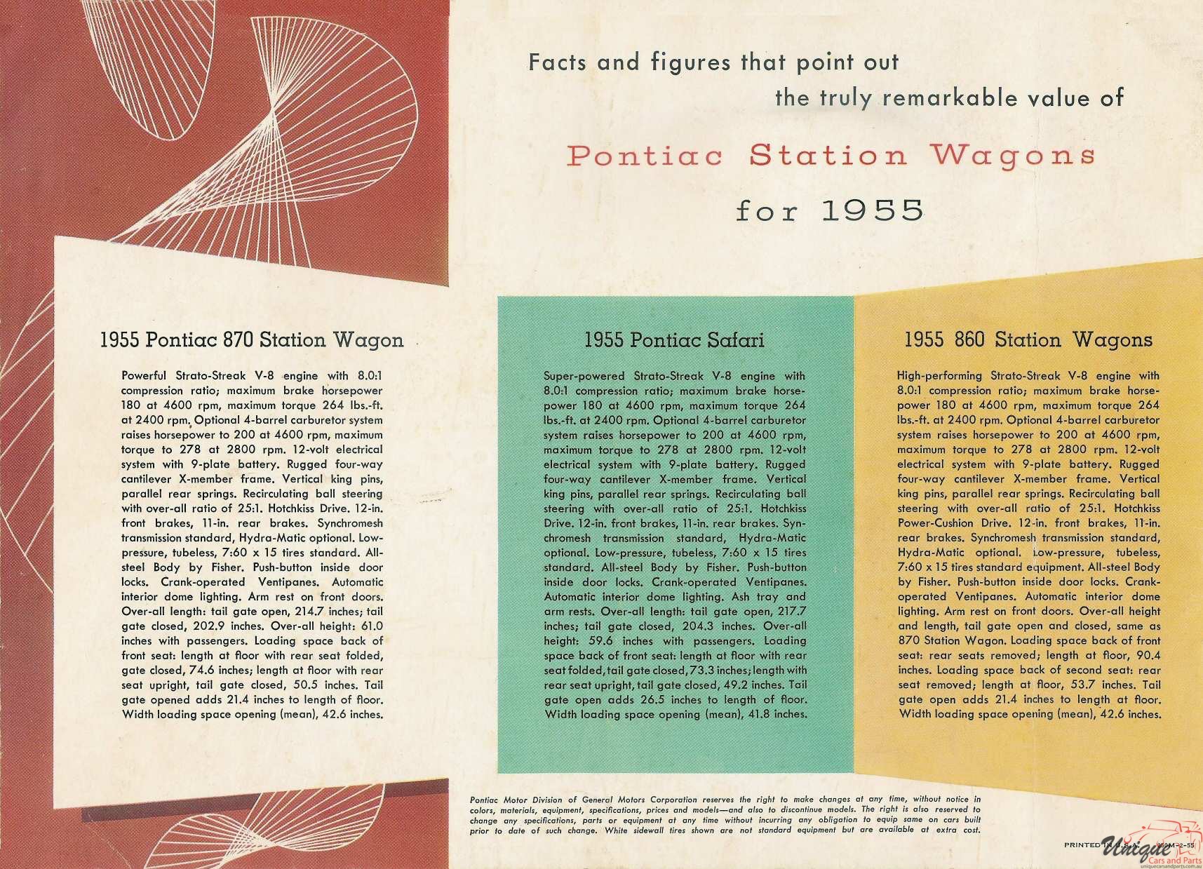 1955 Pontiac Wagons Brochure Page 4